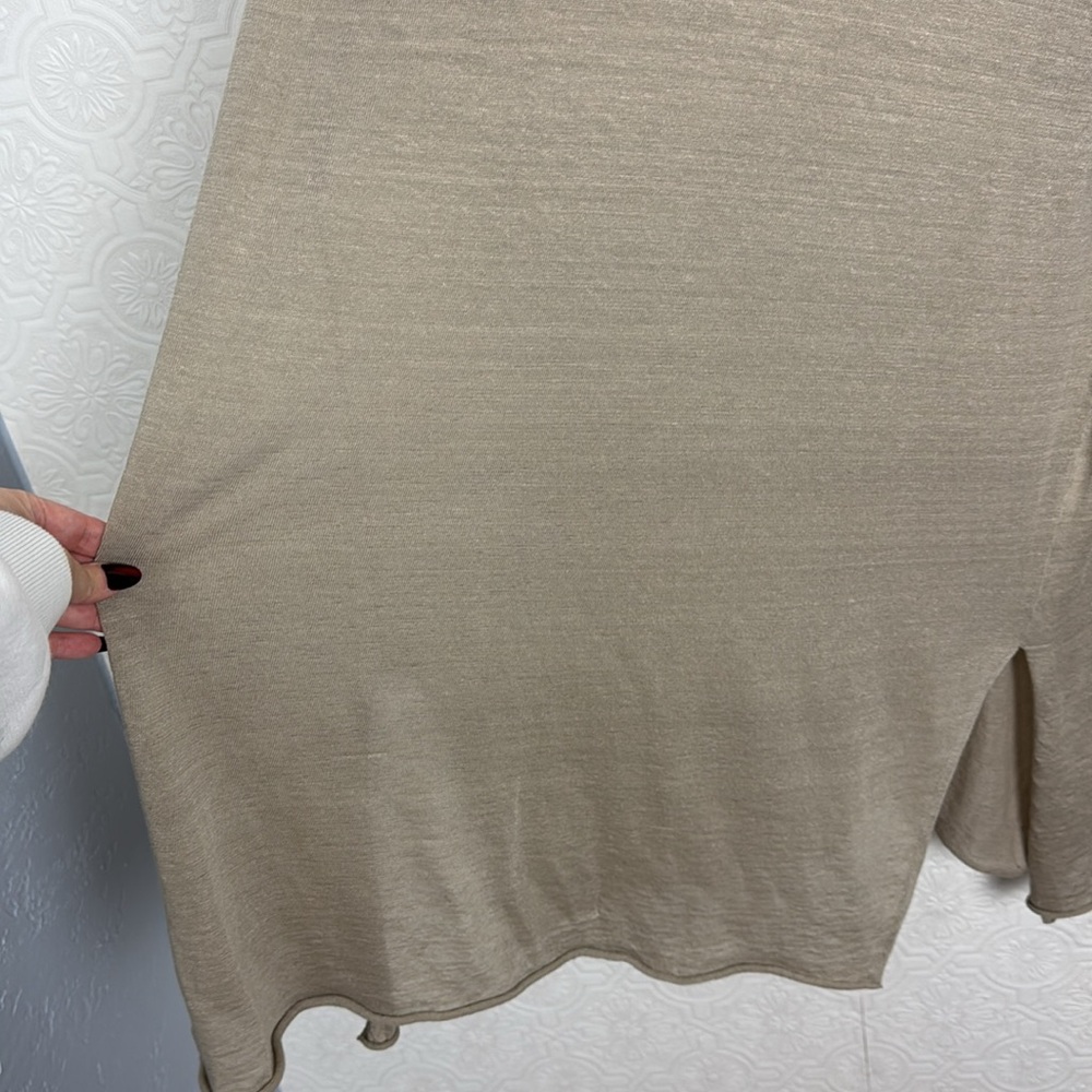 Eileen Fisher Linen Nylon Sheer Lightweight Breathable Tunic Shirt Long Sleeve - Picture 3 of 8